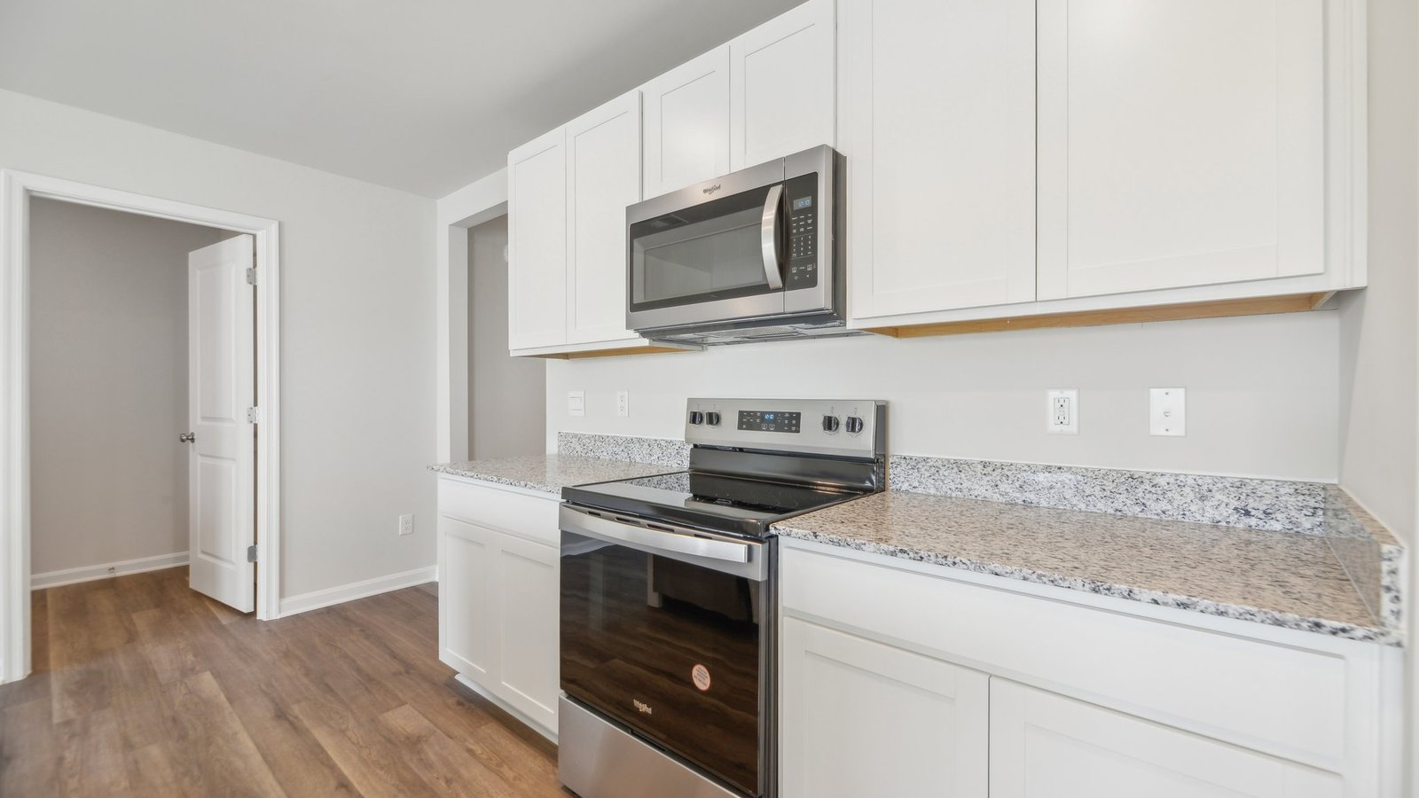 Stainless steel appliances in the kitchen
