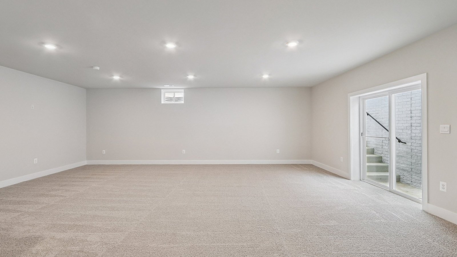 Rec room in a basement