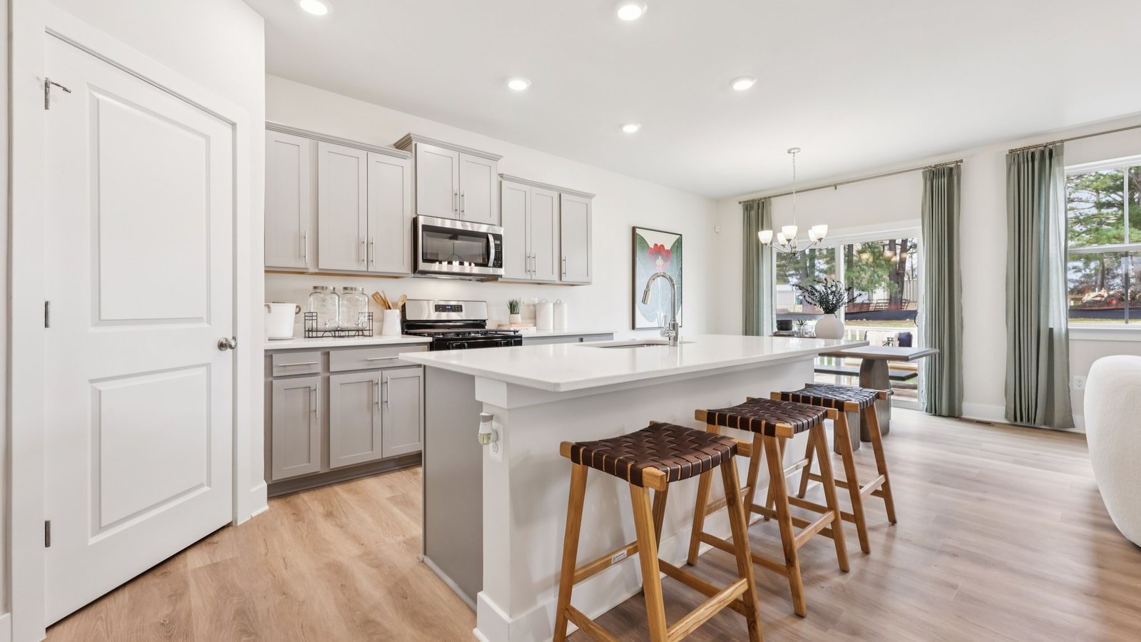 modern open concept kitchen
