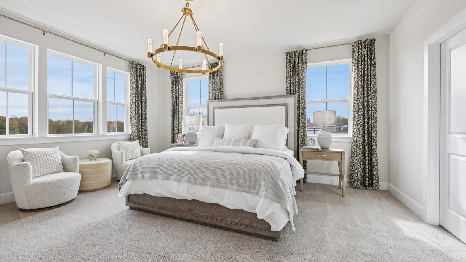 modern spacious primary bedroom