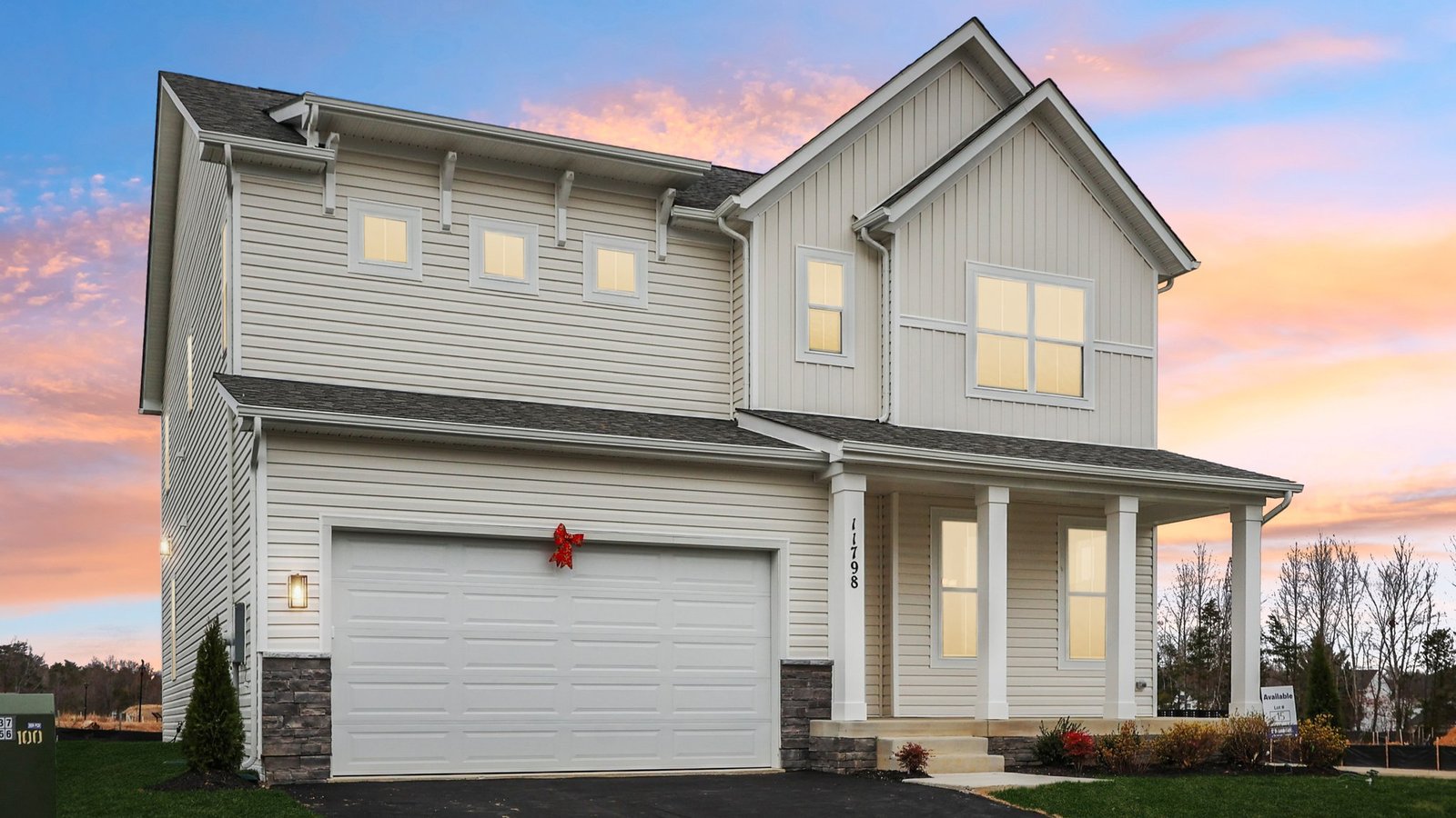 New home in Fredericksburg, VA front of the home