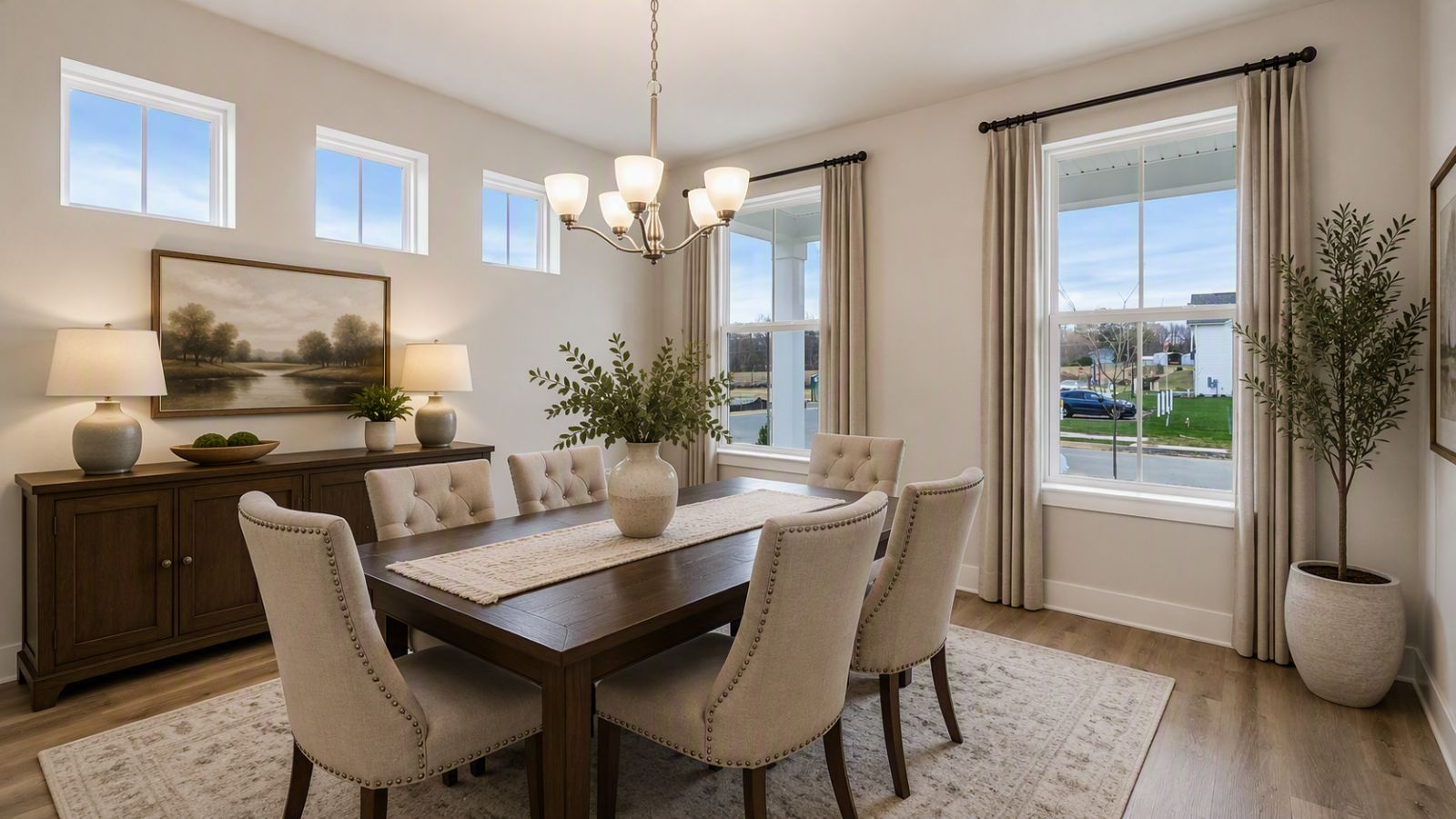 Bright dining space for entertaining