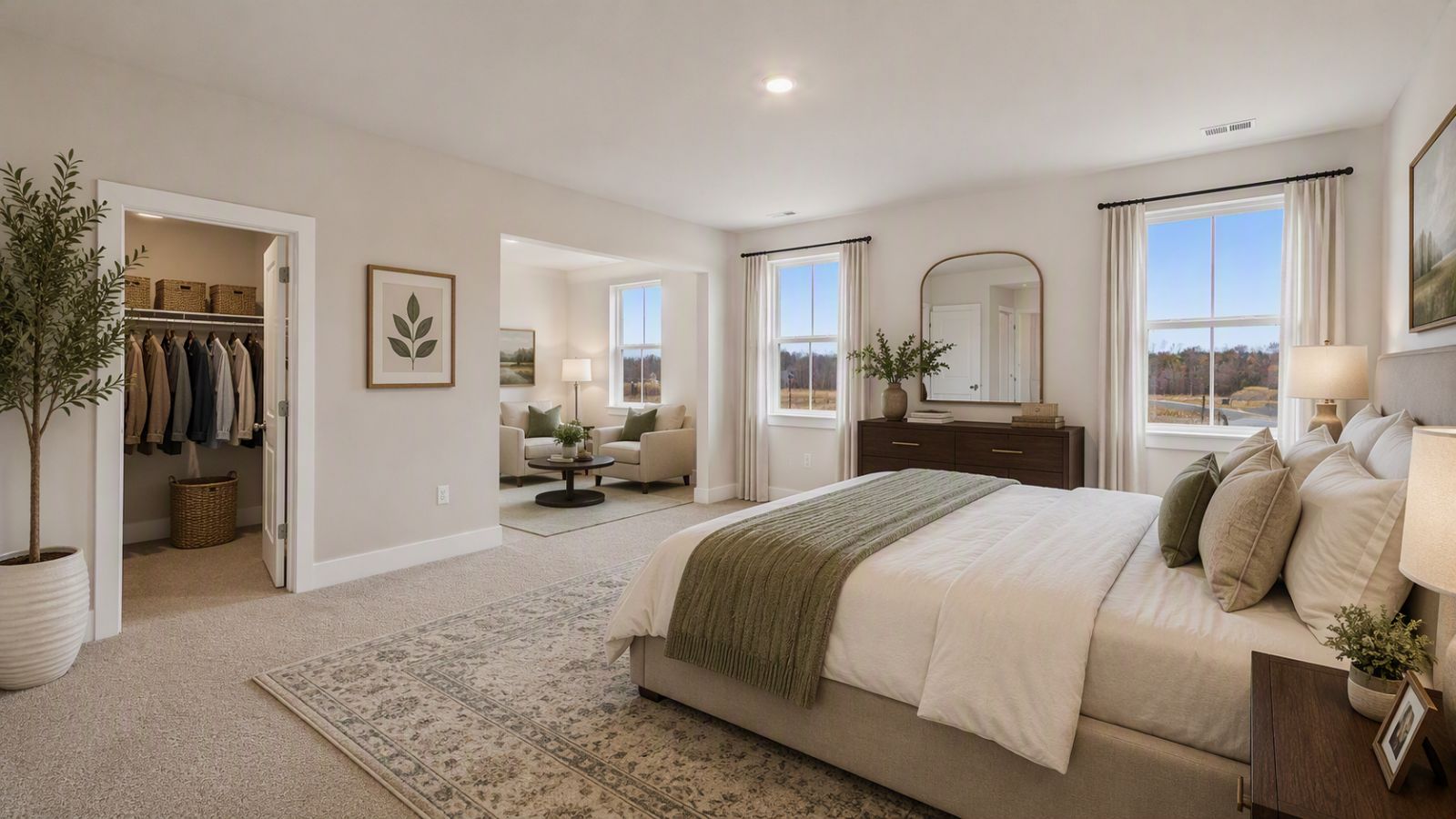 Primary bedroom in Fredericksburg VA home