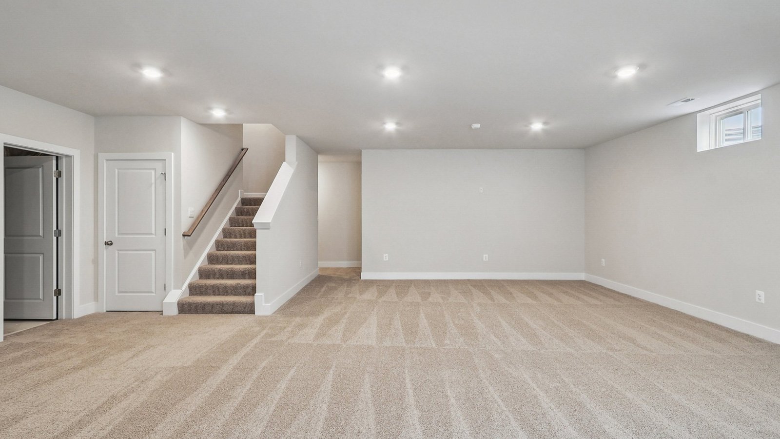 Rec room in a basement