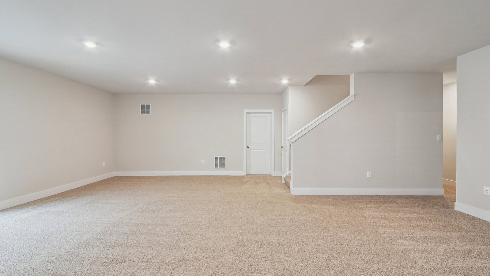 Full bathroom in a basement
