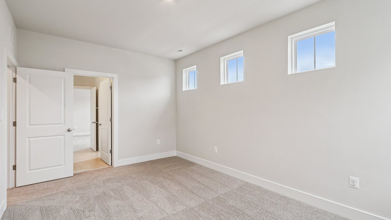 Secondary bedroom on a second floor