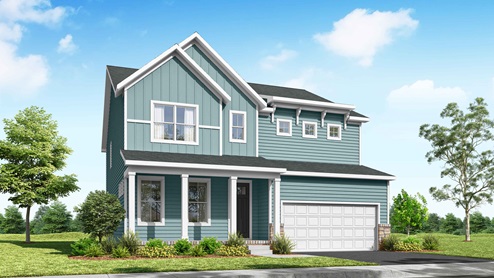New home in Fredericksburg VA featuring Hampshire II floorplan elevation L
