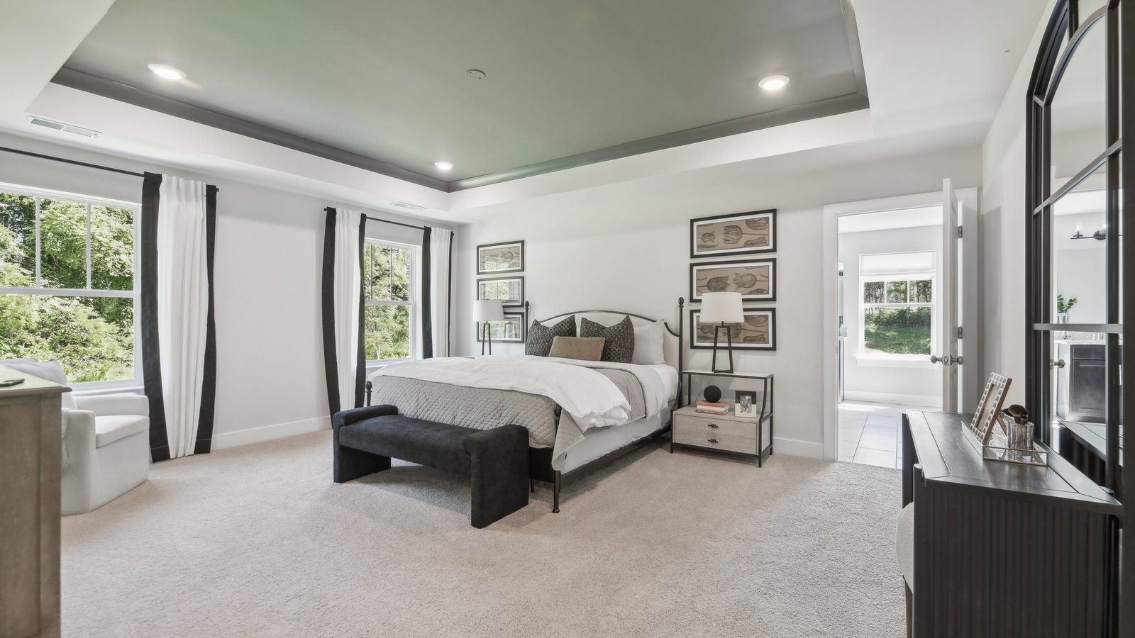 modern primary bedroom