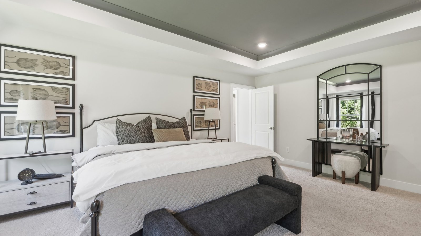 modern primary bedroom