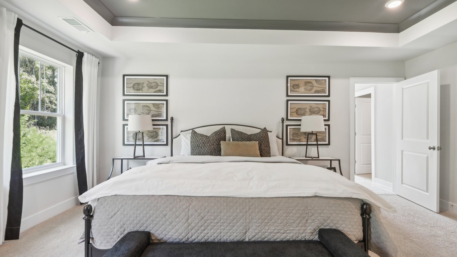 modern primary bedroom