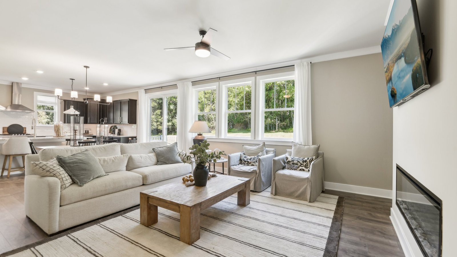 open concept living room