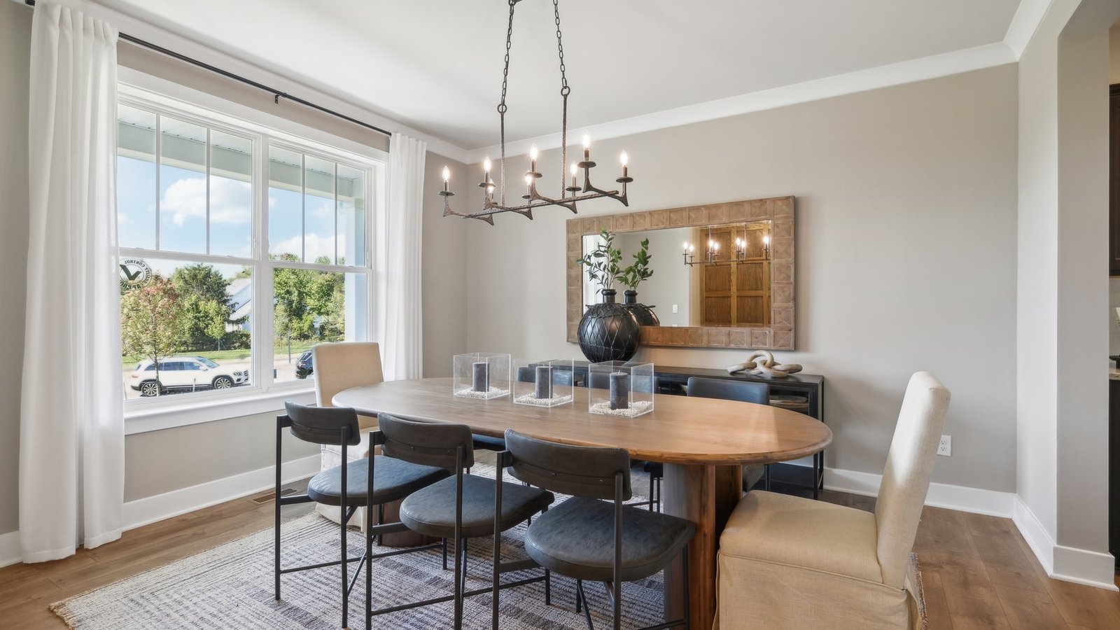 open concept dining room