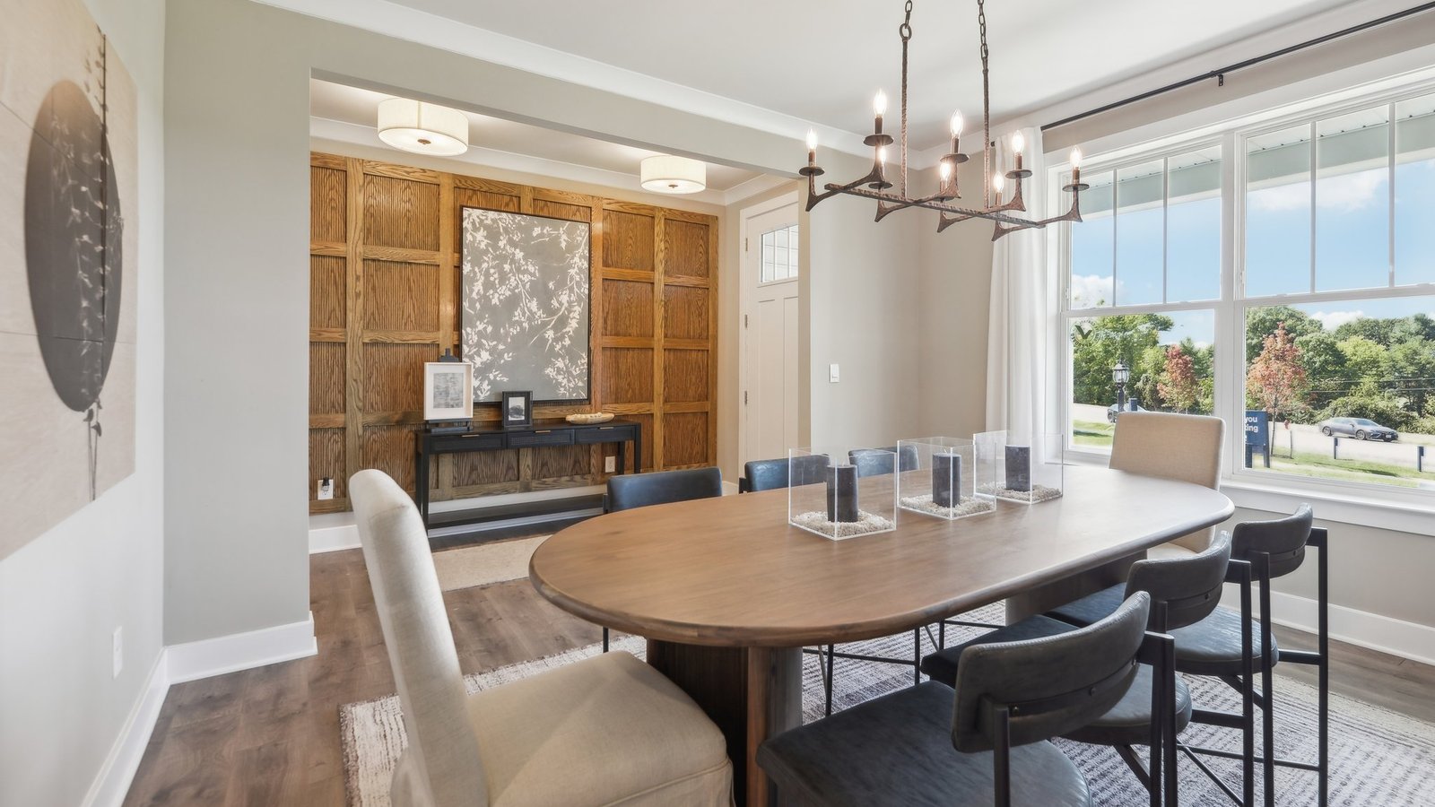 open concept dining room