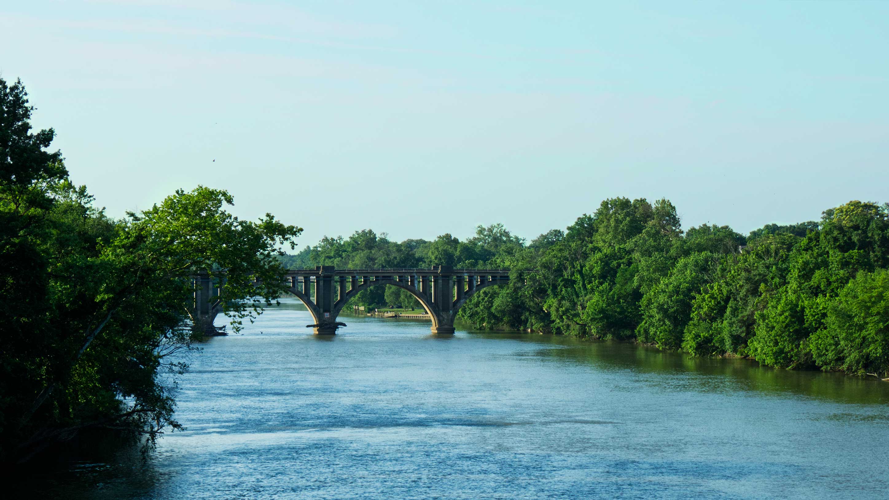 Rappahannock river in Fredericksburg, Virginia