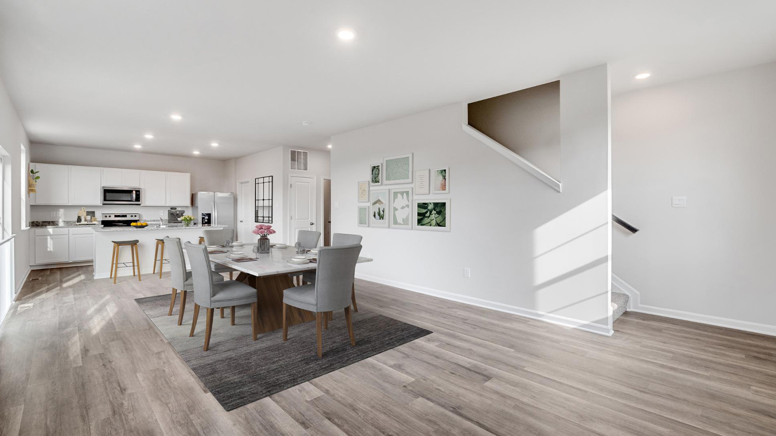 modern open concept living room