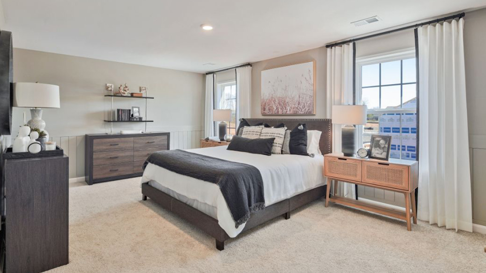 modern primary bedroom