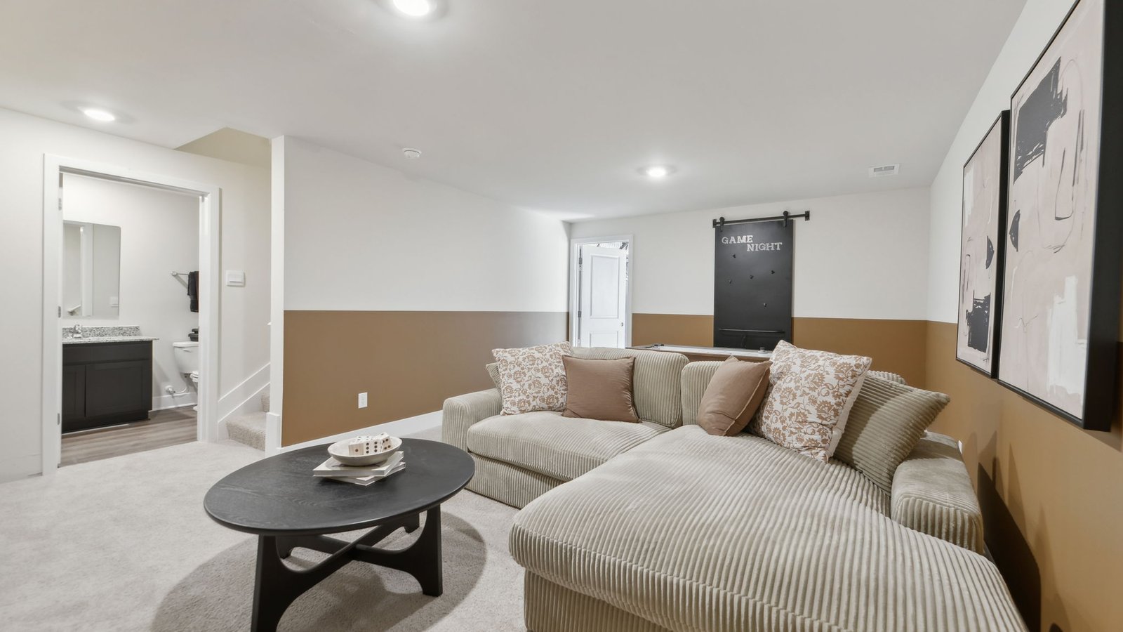 Recreation room in a Fredericksburg, Virginia residence.