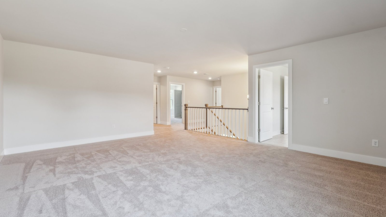 Loft area to the left of the stairs