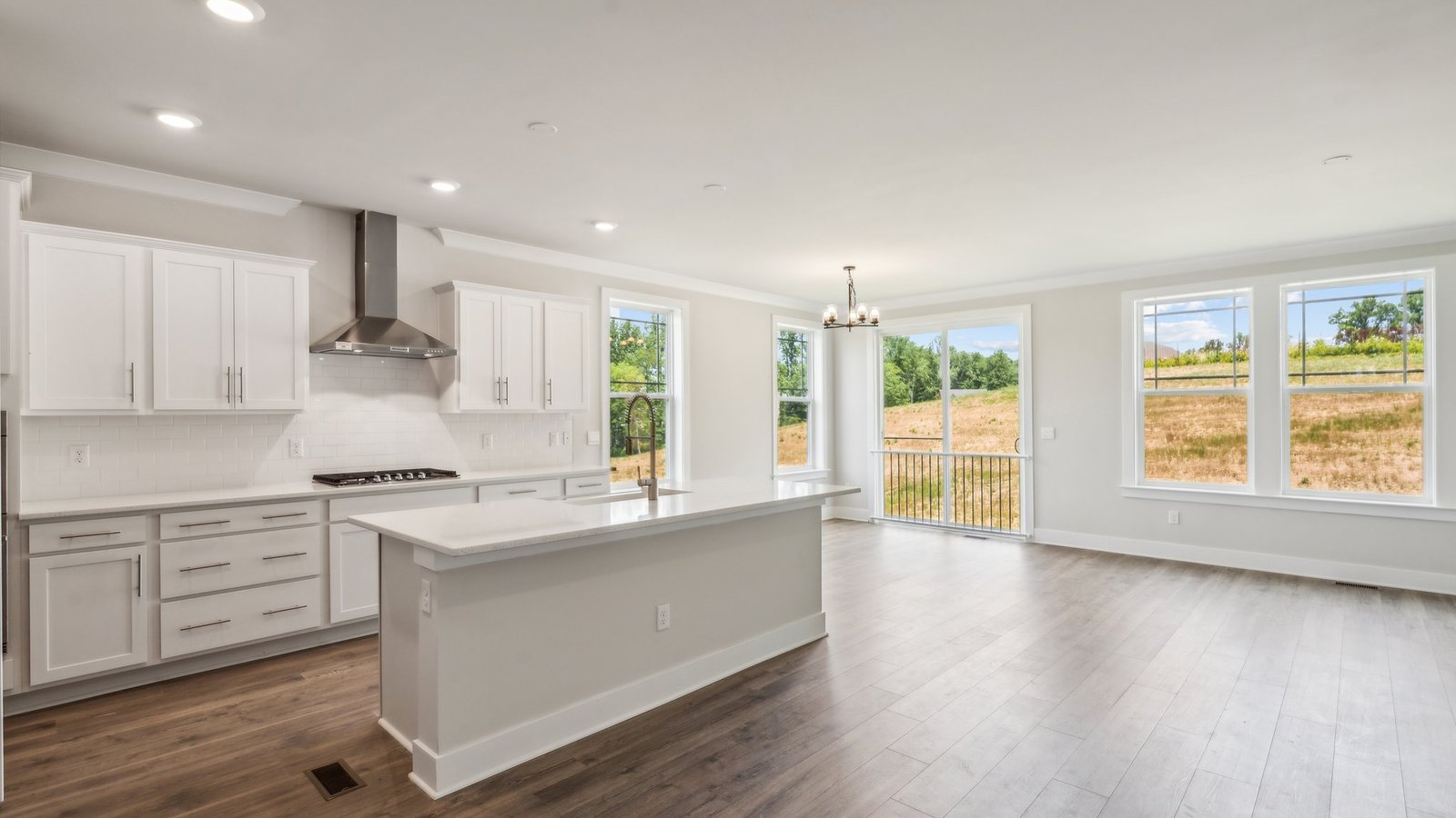 large kitchen with island