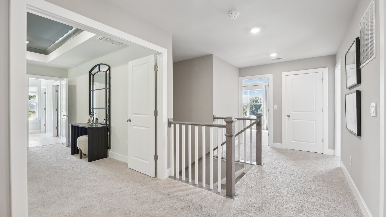 Wide upstairs hallways