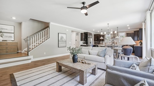 across from the living area are the stairs