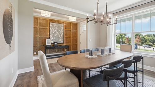formal dining is to the left of the front door