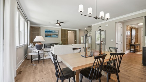 casual dining open to the living area
