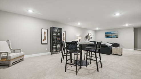 rec room in the basement