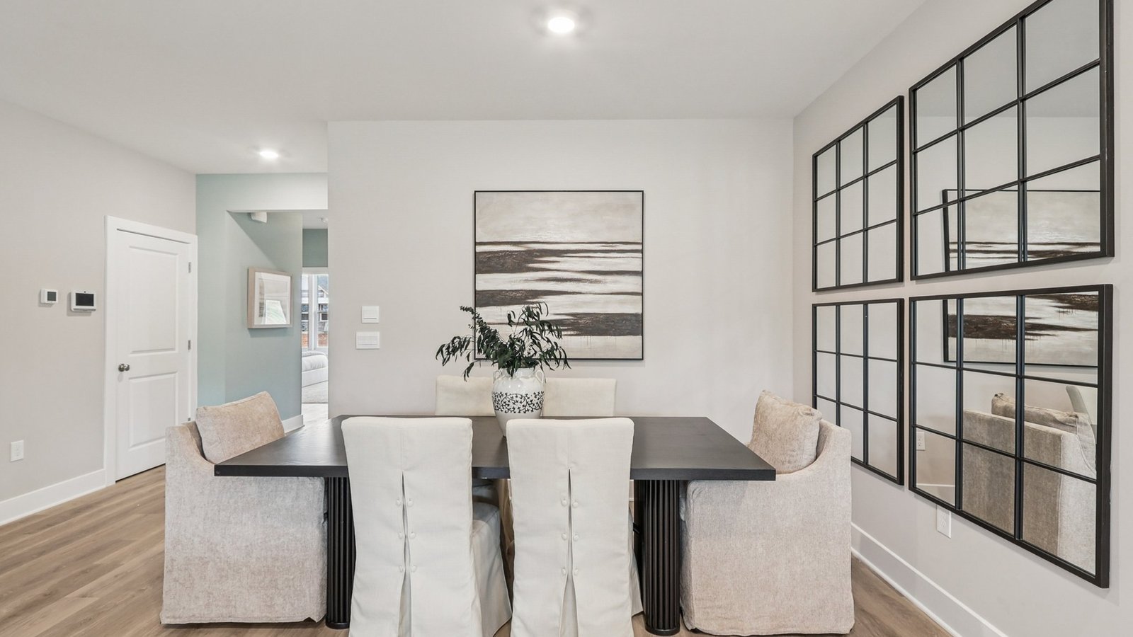 decorared dining area