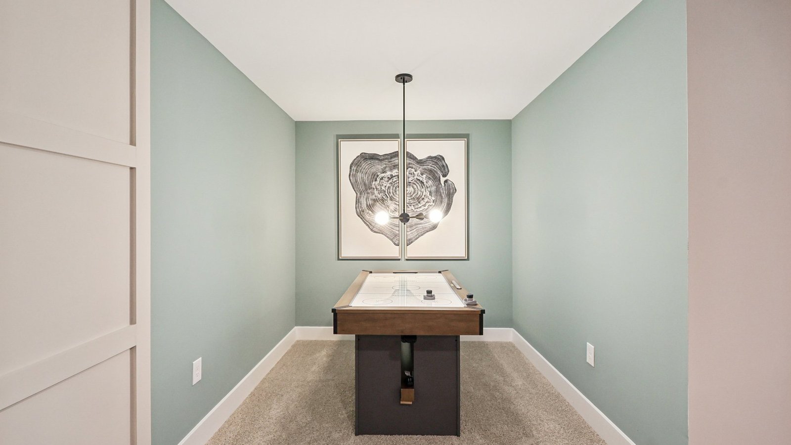 game room in basement