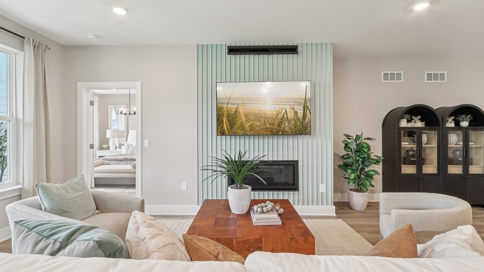 modern open concept living room