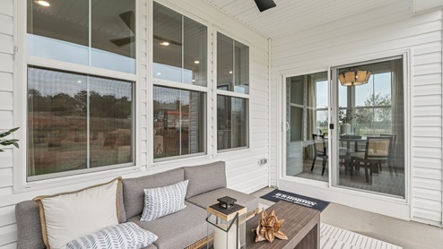 Cozy patio perfect for enjoying good weather