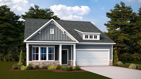 Rendering of a new single story home in Winchester in an active adult community