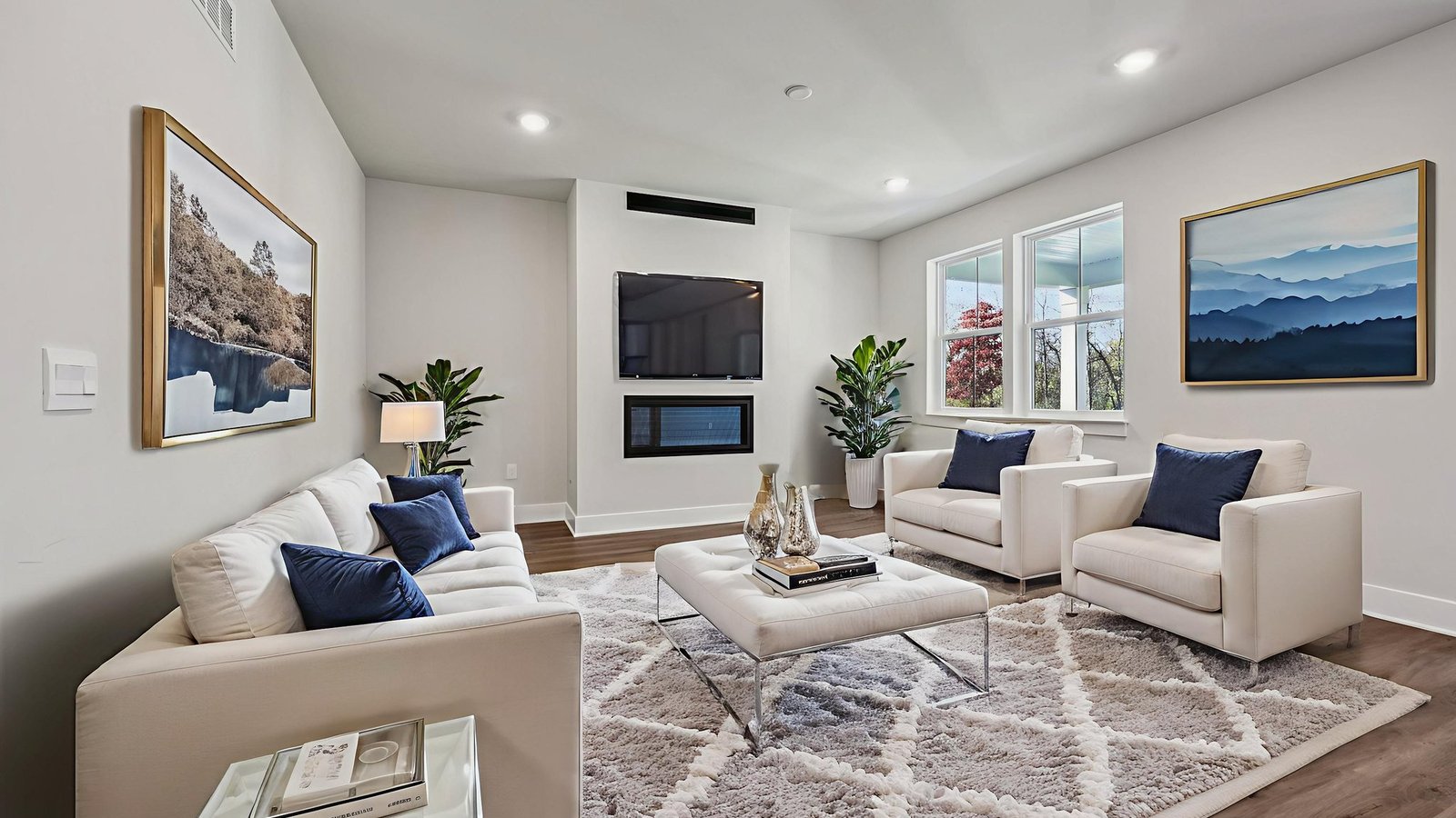 modern open concept living room