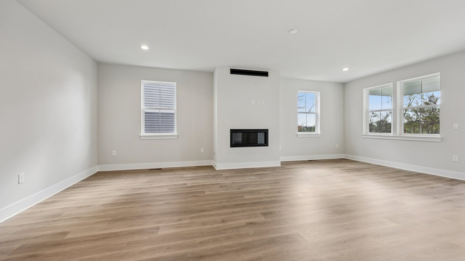 modern open concept living room