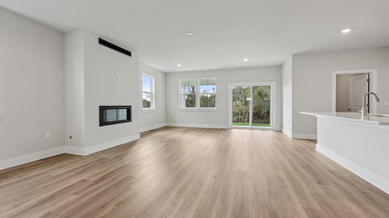 modern open concept living room