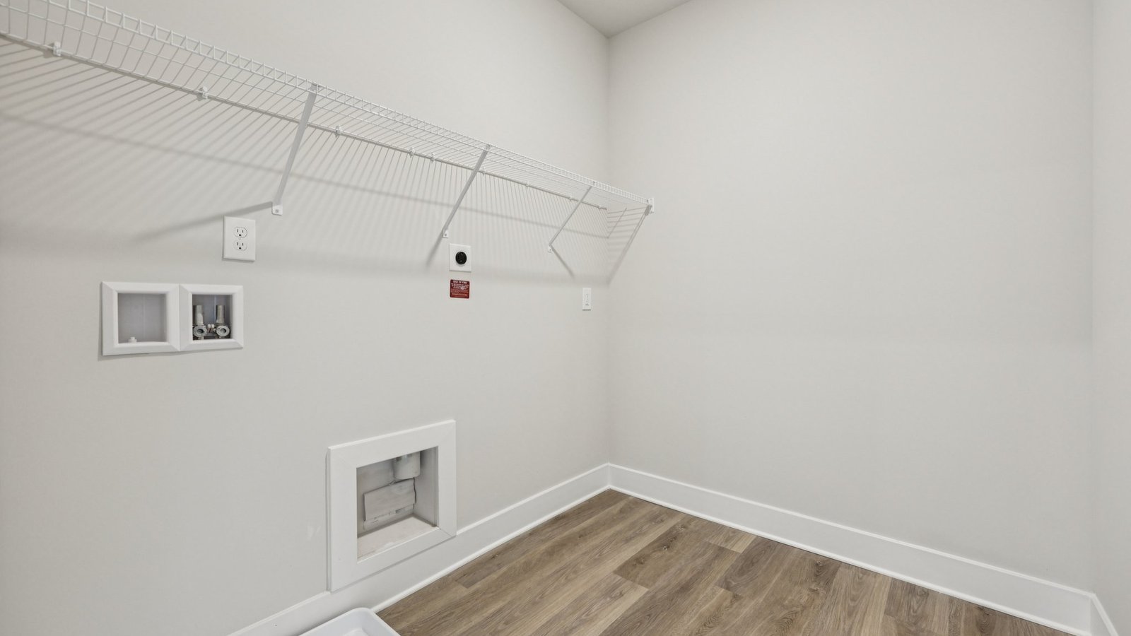 conveniently placed laundry room