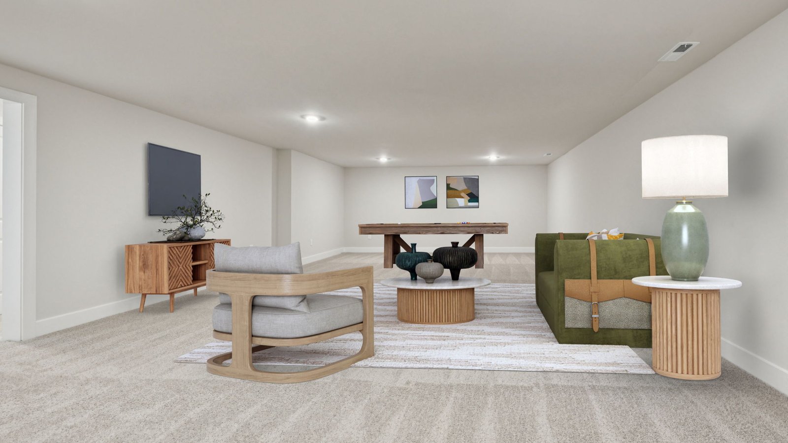 The finished basement offers an additional 1,021 sq. ft. of a living space with a rec room, full bath, and bedroom