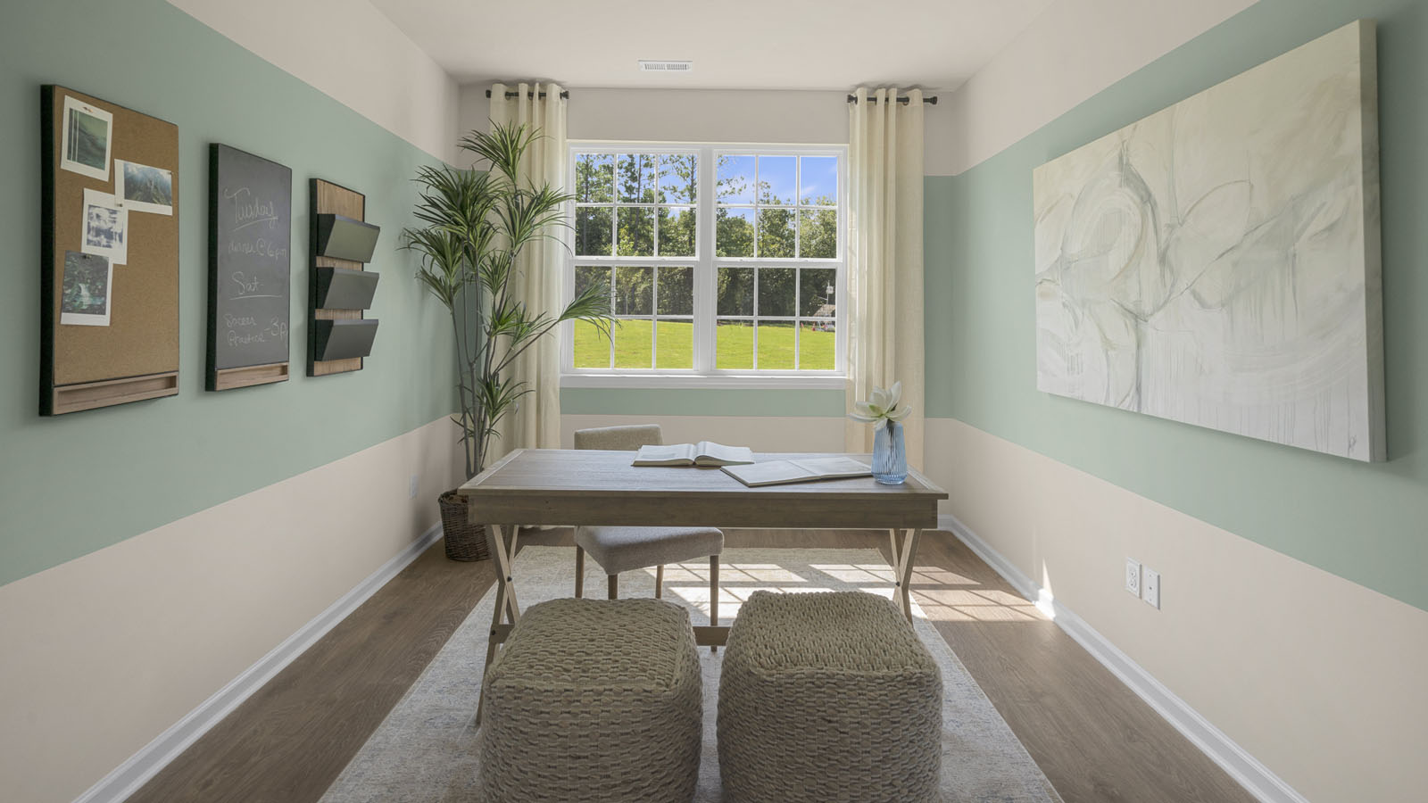 primary bedroom with king bed