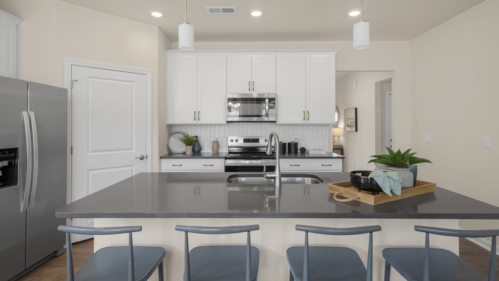 modern open concept kitchen