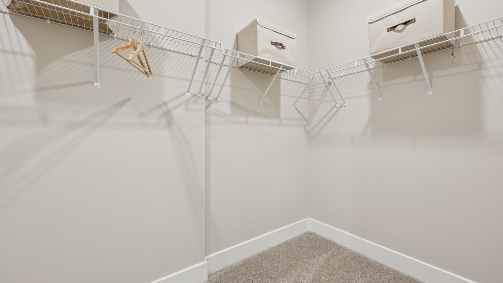 walk in closet in primary bedroom with storage