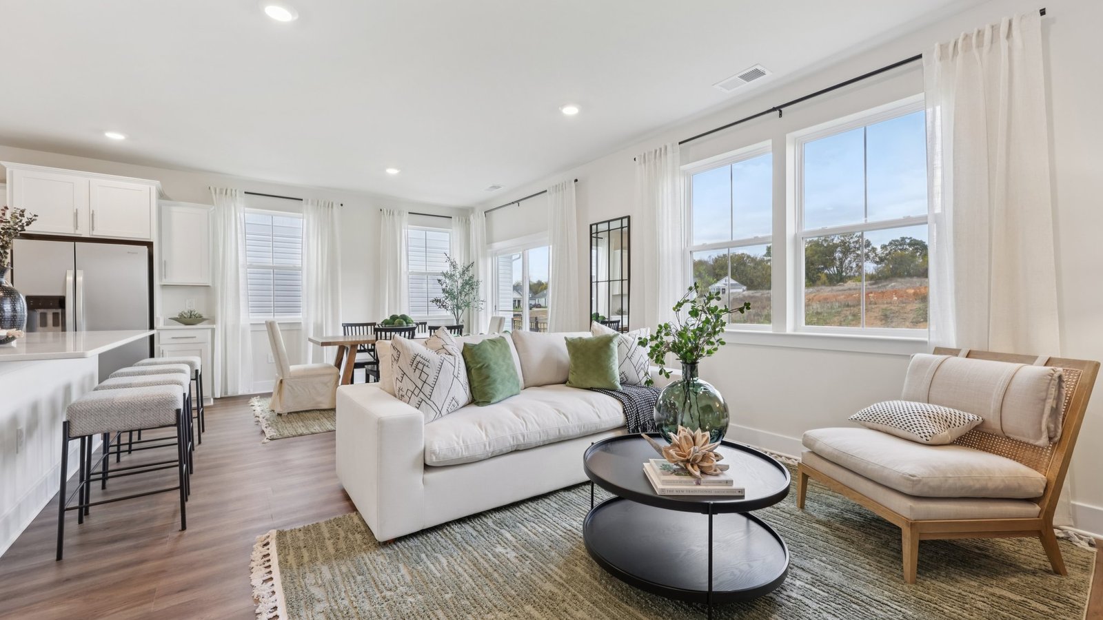open concept living room