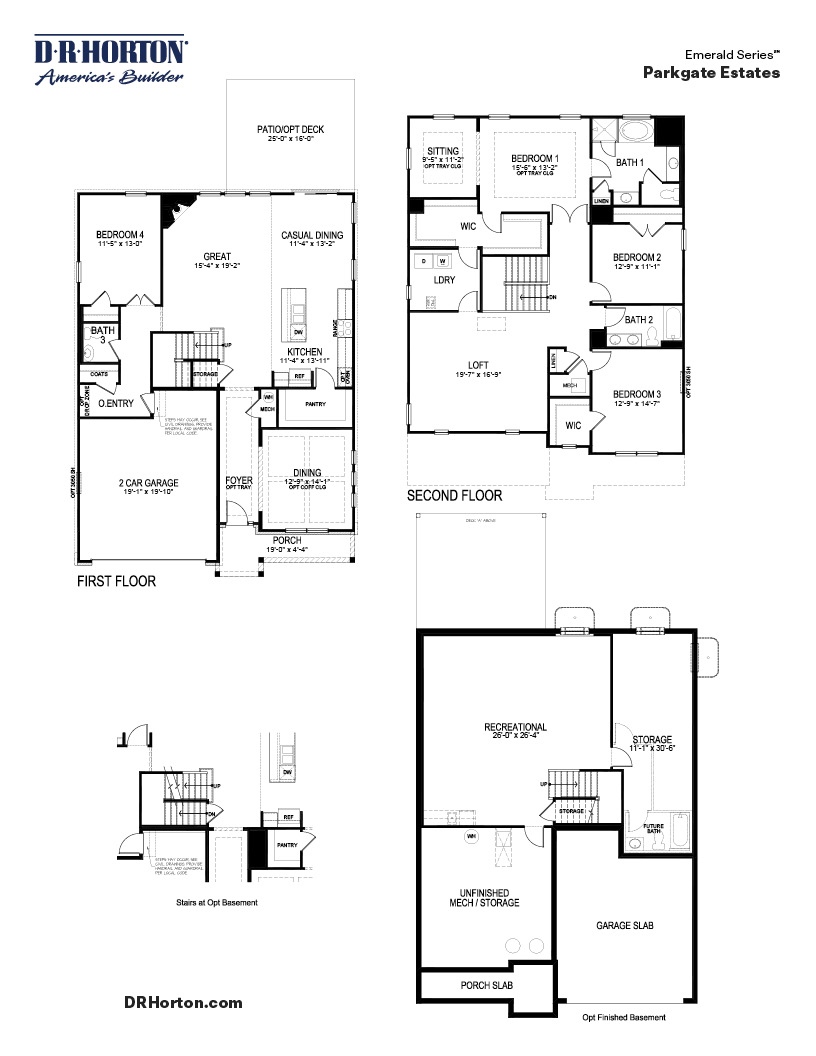 Floor Plan in Parkgate Estates NOKESVILLE, VA D.R. Horton