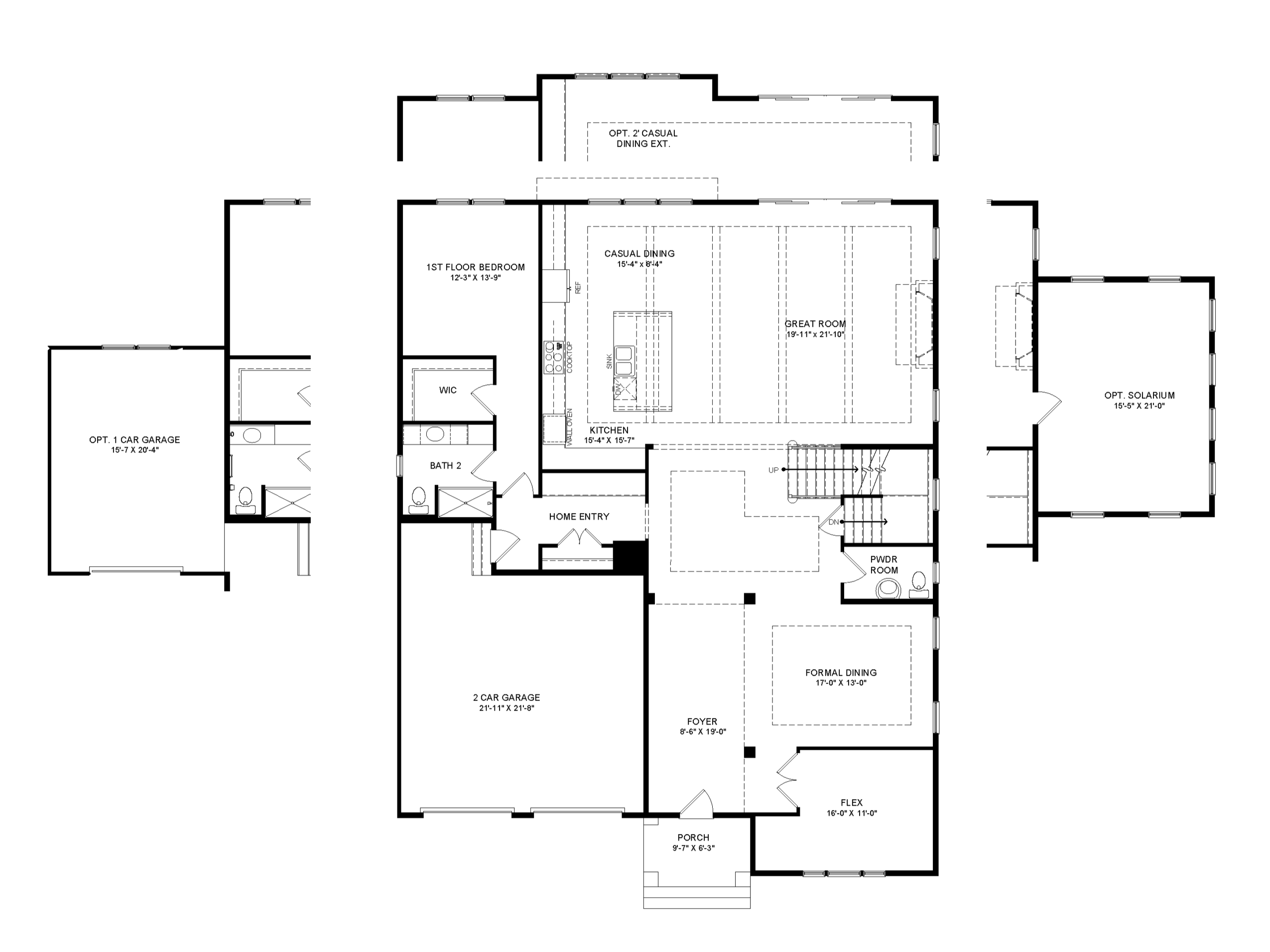 Floor 1 front entry garage