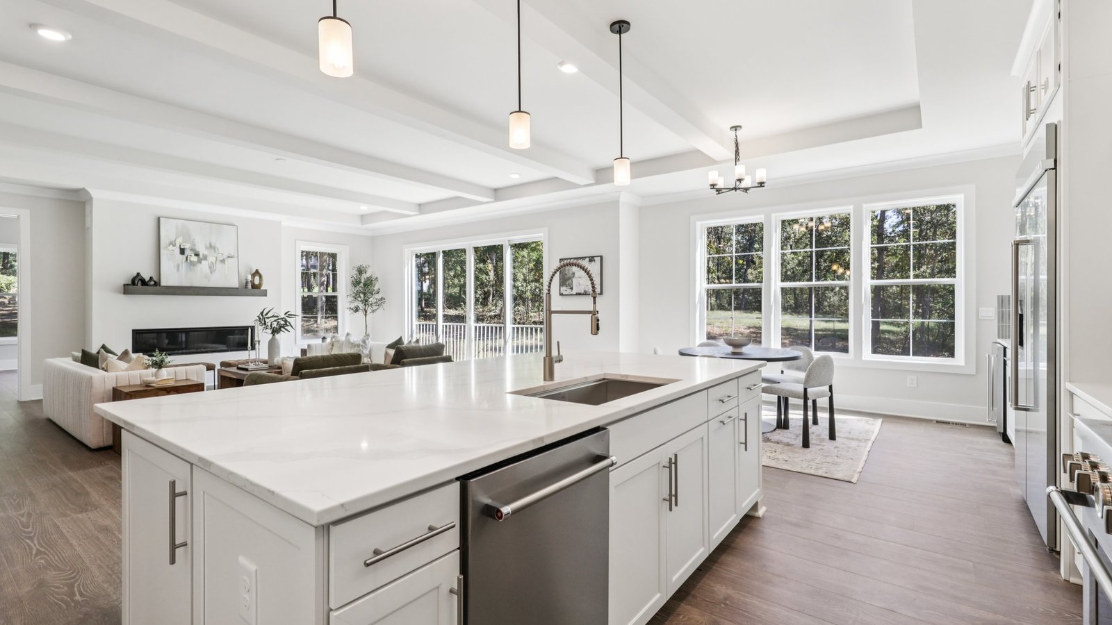 dishwasher and sink come installed in the kitchen counter