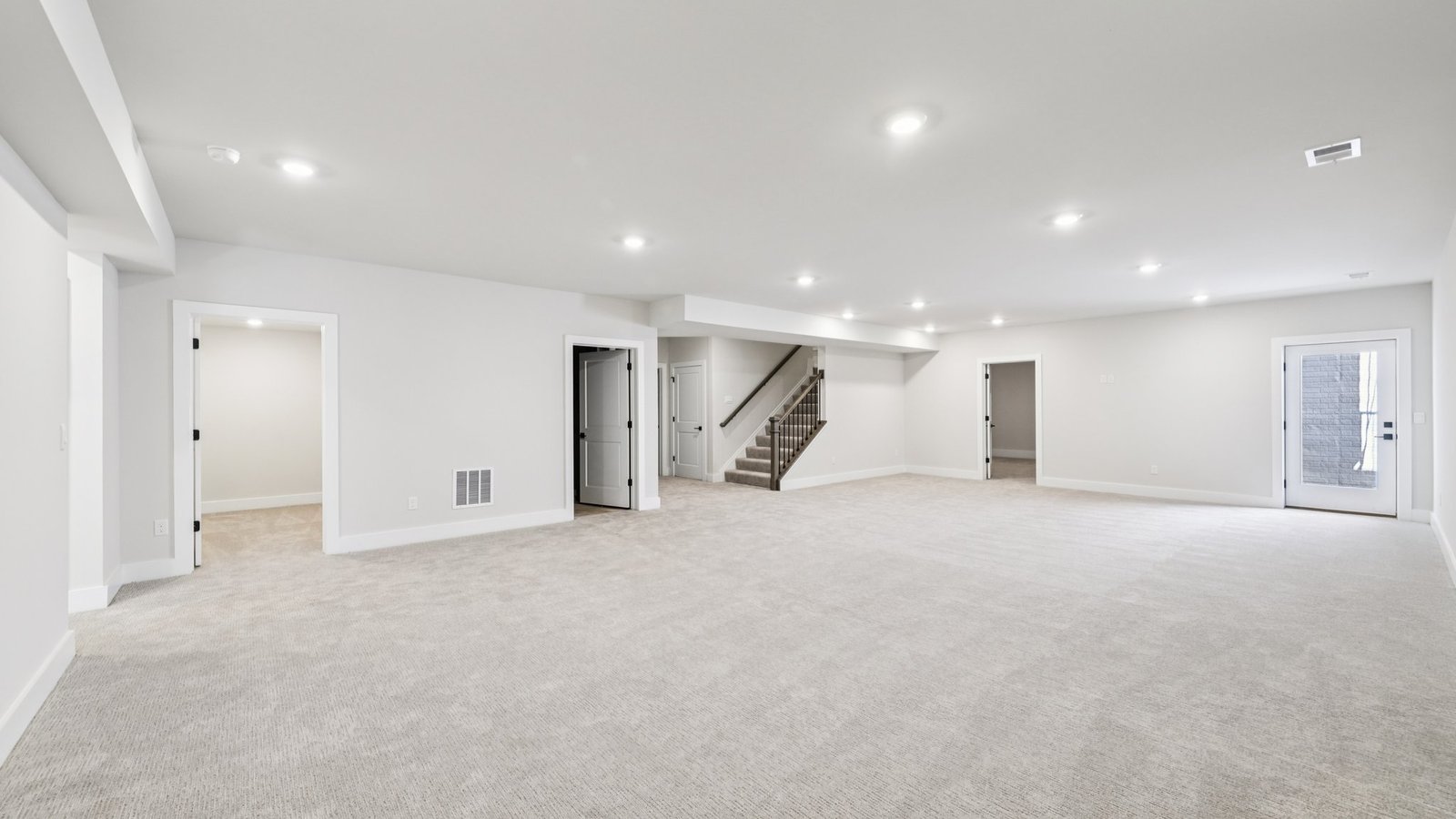 large finished rec room