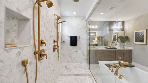 primary shower features 2 shower heads