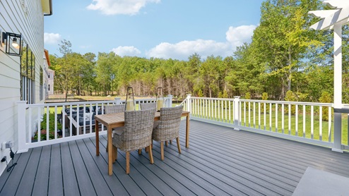 upper part of the patio is fenced
