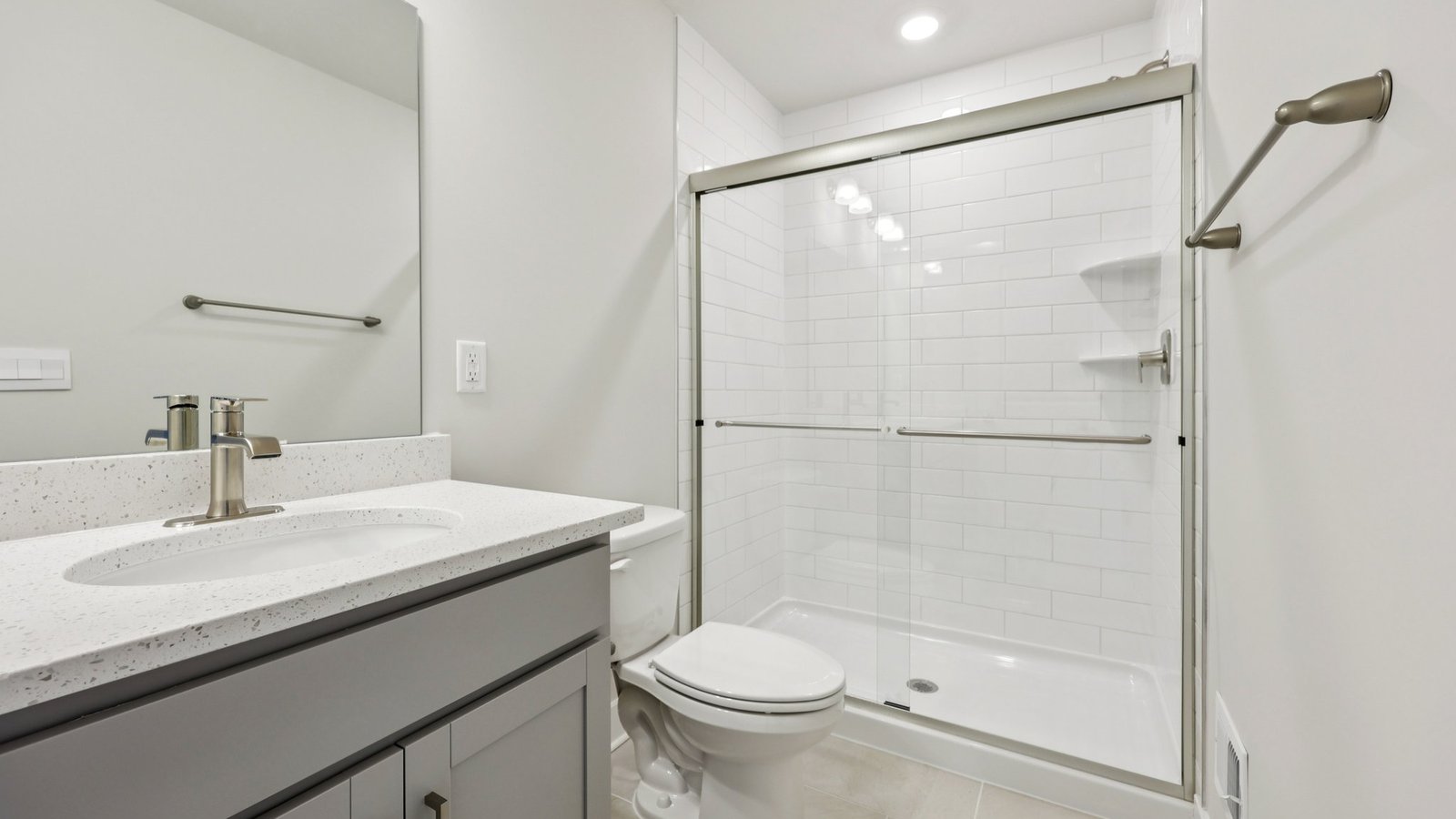 Master bathroom third floor with two sinks