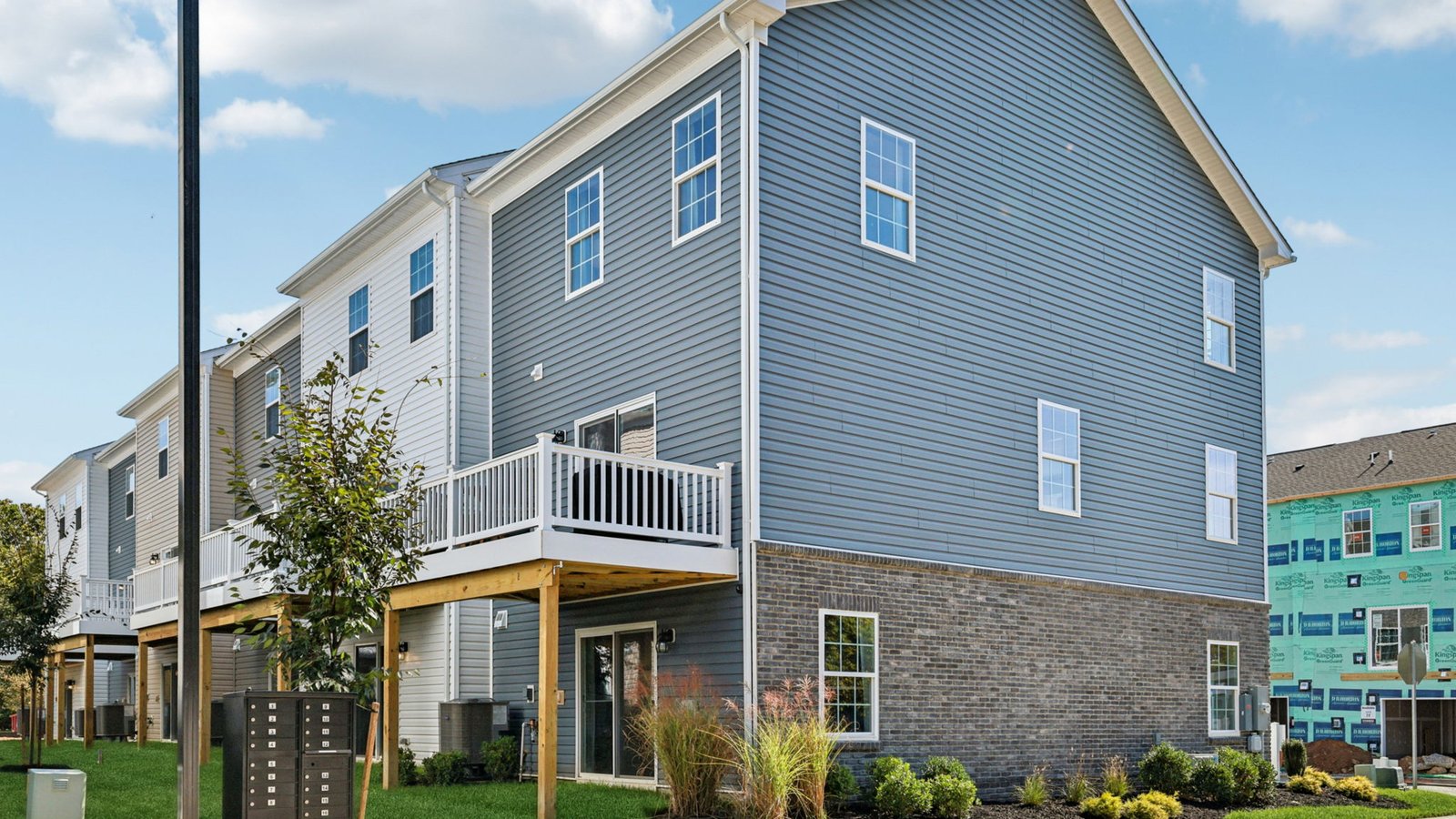 back of the townhomes